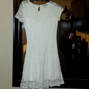 White lace Fit N Flare dress